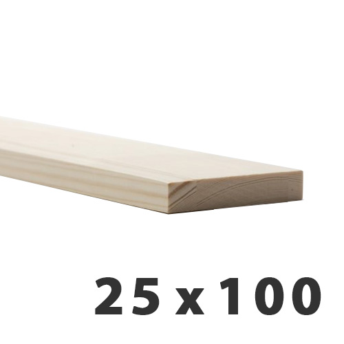 25 x 100mm (Fin: 20.5 x 95mm) PAR/PSE Softwood Pine Timber (4x1)