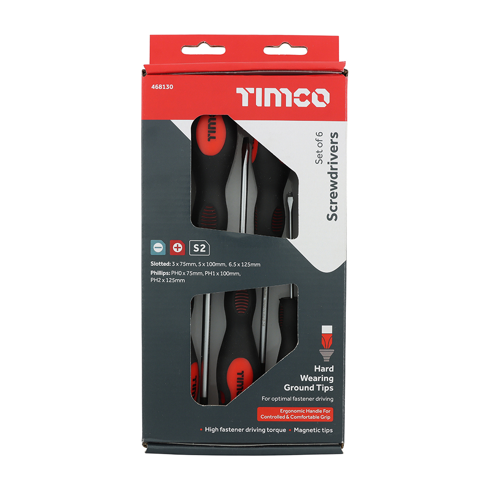 TIMCO 6 Piece Screwdriver Set