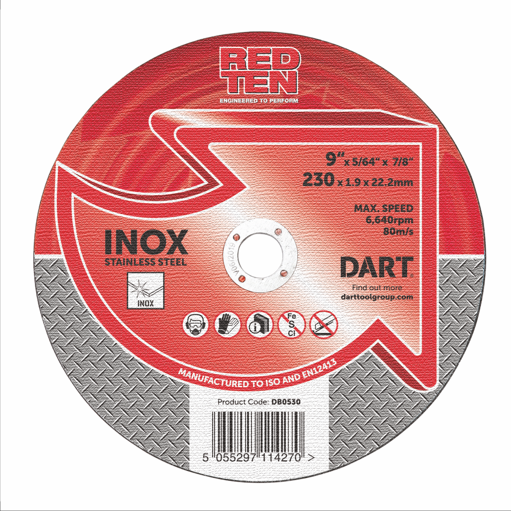 Addax Metal Cutting Flat Disc: 230 x 1.9 x 22.2mm