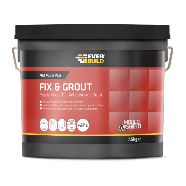 Everbuild 703 Ready Mixed Fix & Grout Tile Adhesive - 3.75kg