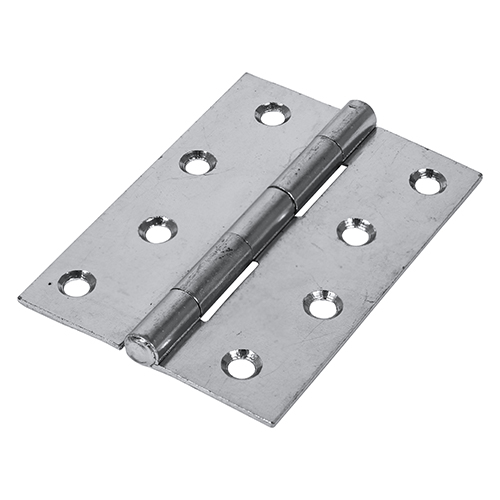Timco Plain Fixed Pin Butt Hinge - Zinc - 100 x 70mm (Pack of 2)