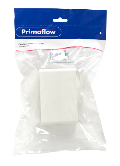 Pre-Packed Flat channel connector - white