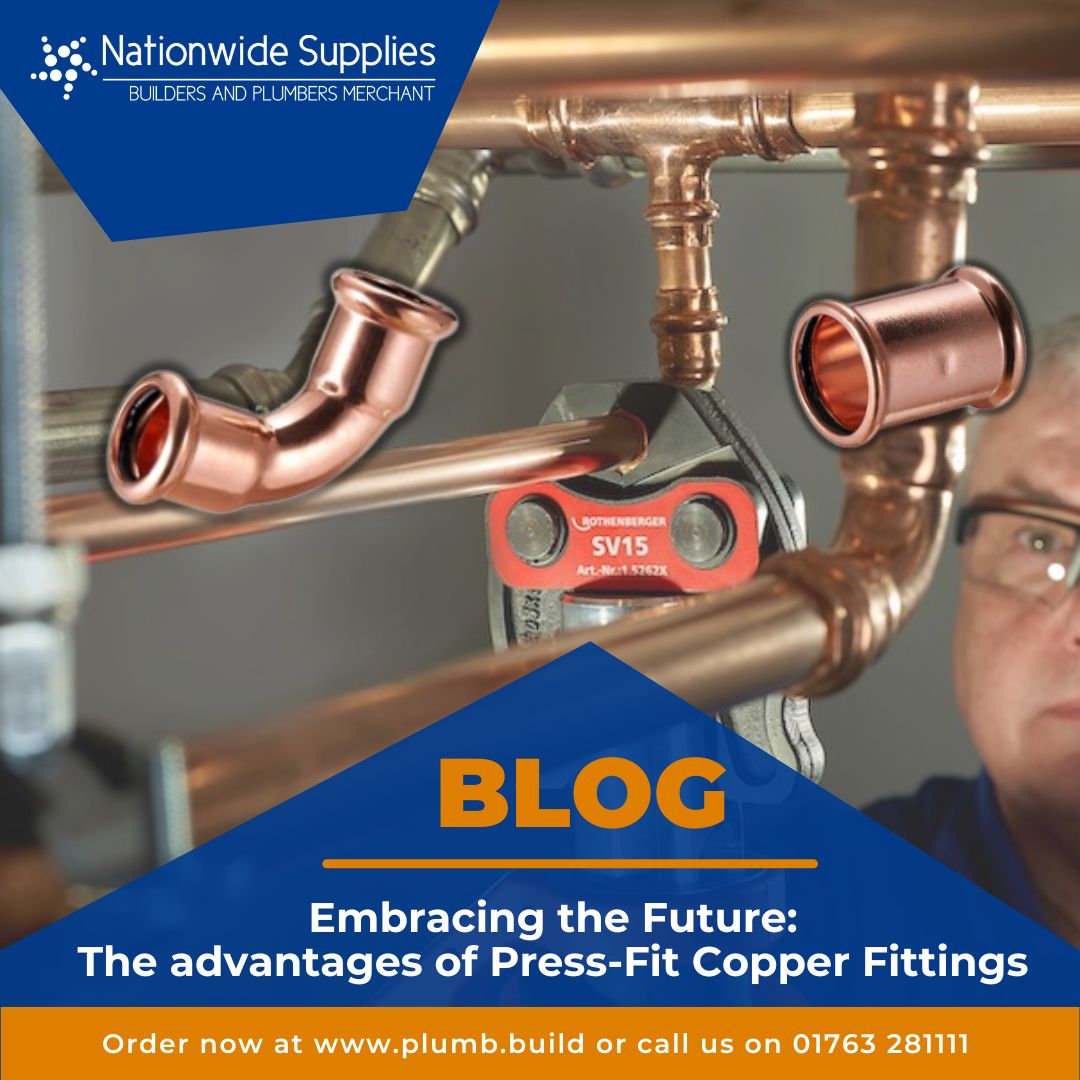 A man fitting pressfit copper fittings with rothenberger pressfit gun